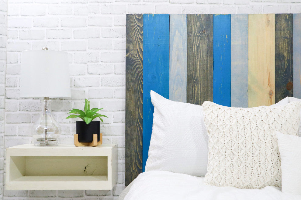 Handcrafted Headboard, Leaner Style, Winter Mix, King