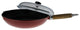 Chasseur 11" French Enameled Cast Iron Fry Pan With Wooden Handle Glass Lid, Red