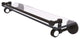 Clearview 22" Gallery Rail Glass Shelf with Dotted Accents, Oil Rubbed Bronze