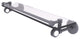 Clearview 22" Gallery Rail Glass Shelf with Dotted Accents, Matte Gray