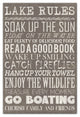 Lake Rules Gray Wall Art, 24"x36"