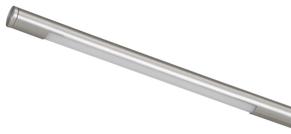 16 Inch Adjustable LED Office Desk Lamp, 2 USB Ports, Silver