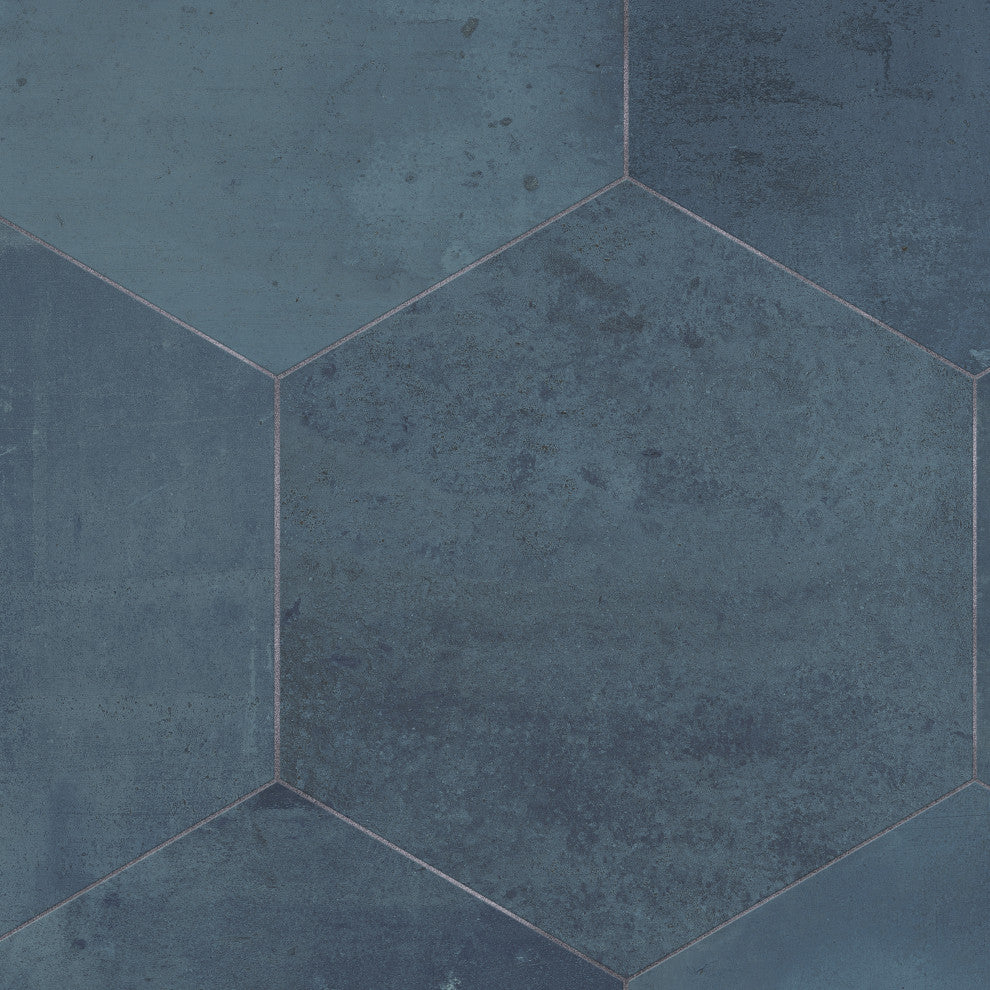 Argillos Hex Deep Blue Porcelain Floor/Wall Tile