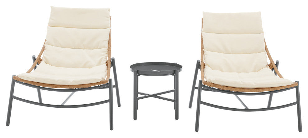 Manhattan Comfort 3-Piece Sunset Patio Conversation Set