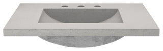 Palomar Vanity Top and Integral Sink, Ash, 30", 8" Widespread Cutout