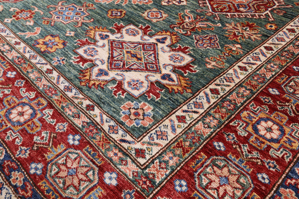 Super Kazak Hand-Knotted Wool Rug 8' 6" X 10' 4" Q5034