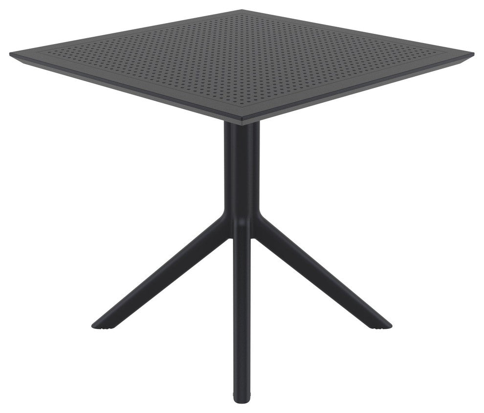 Compamia 31" Sky Square Table, Black
