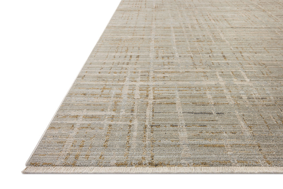 Loloi II Wade Area Rug, Mist / Gold, 18" X 18" Sample