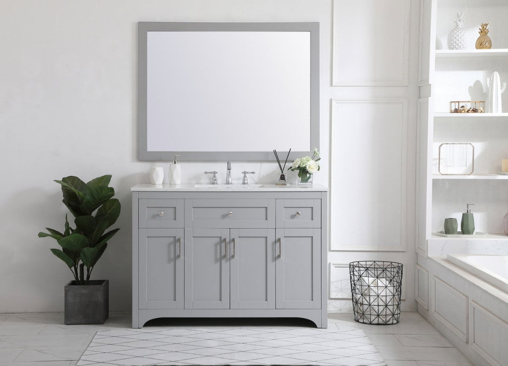 22" Traditional Grey-Light Bathroom Vanity