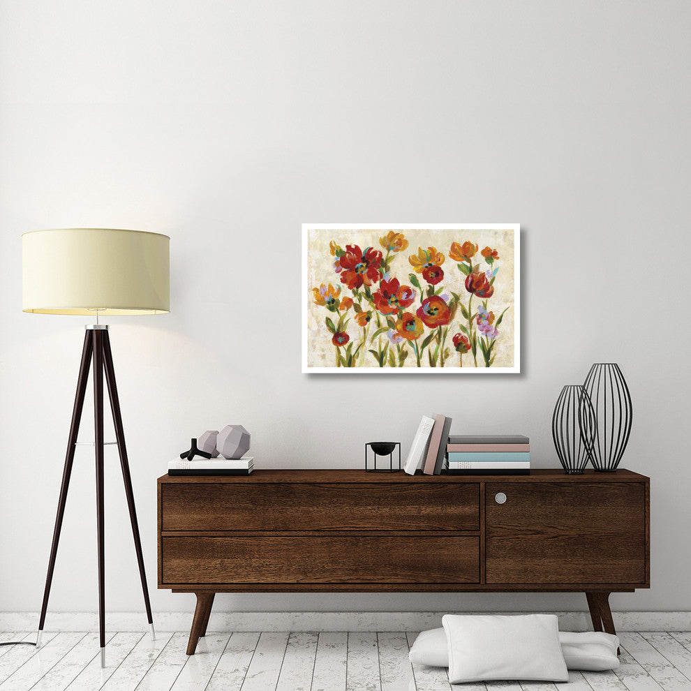 "July in the Garden I Cream" Digital Paper Print by Silvia Vassileva, 38"x26"