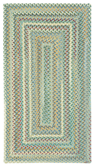 Sherwood Forest Concentric Braided Rectangle Rug, Light Blue, 8'6"x8'6"