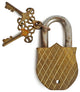 Consigned Brass India Sword & Shield Lock