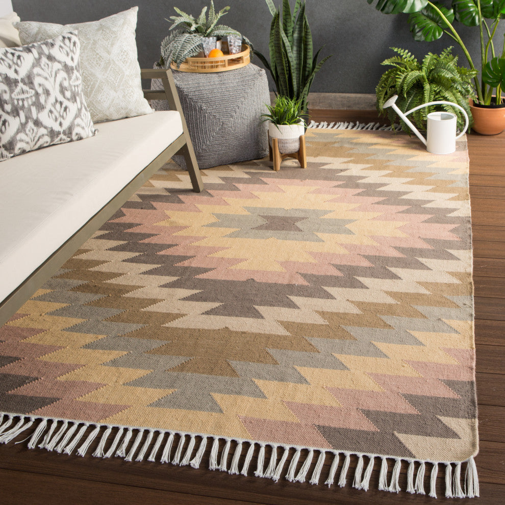 Jaipur Living Mojave Indoor/Outdoor Geometric Multicolor Area Rug, 3'6"x5'6"