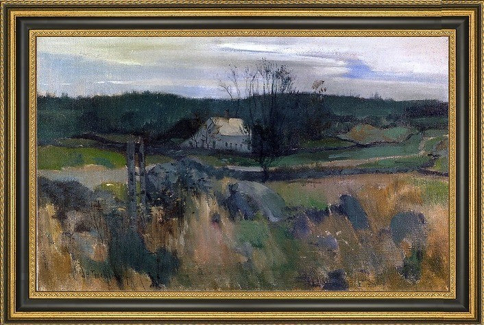 John Twachtman Middlebrook Farm Framed Premium Canvas Print, 18"x27"