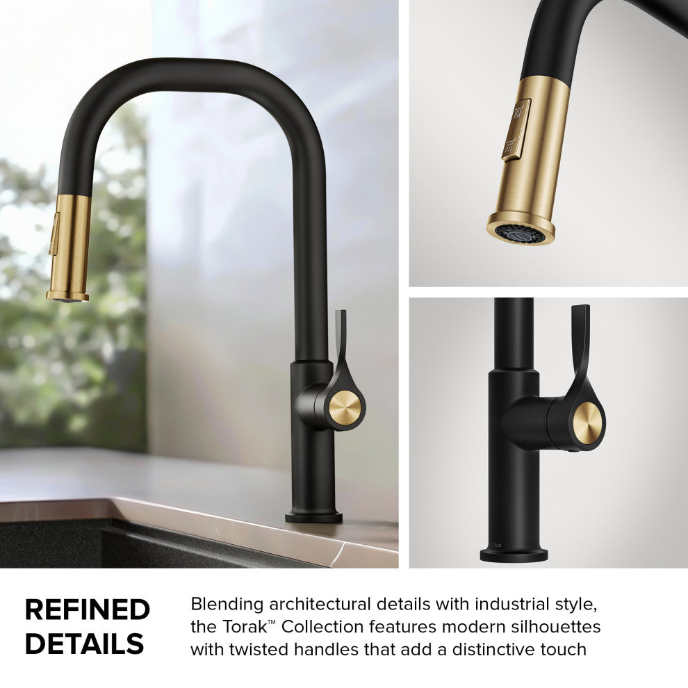 KRAUS Torak 2-Function Single Handle Pull Down Kitchen Faucet SFS