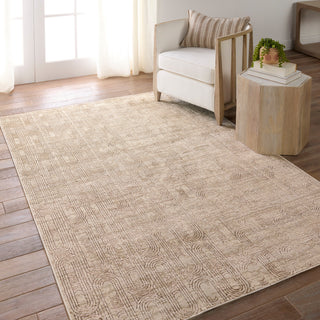 Gimeas Geometric Gold/ Beige Area Rug 7'10"X10'6"