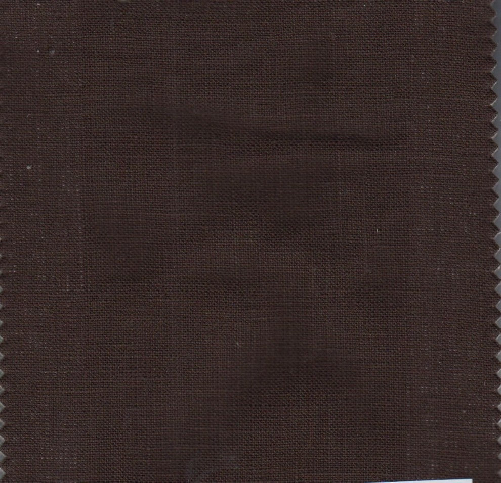Elizabeth Grommet Top Linen Drape, Chocolate, 50"x108"