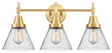 Innovations 447-3W-SG-G44 3-Light Bath Vanity Light, Satin Gold