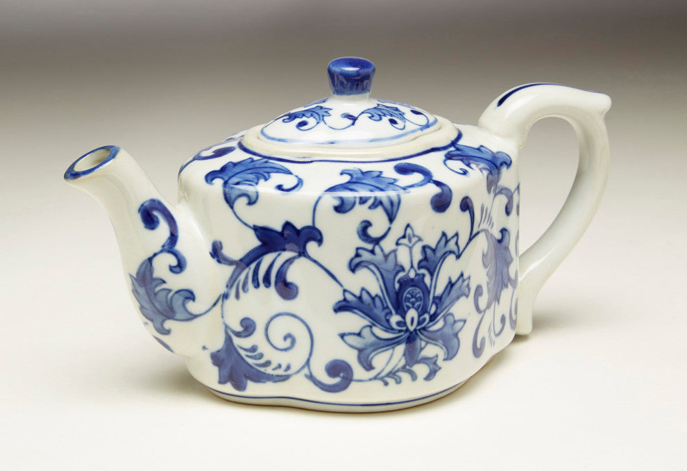 Blue and White Tea Pot