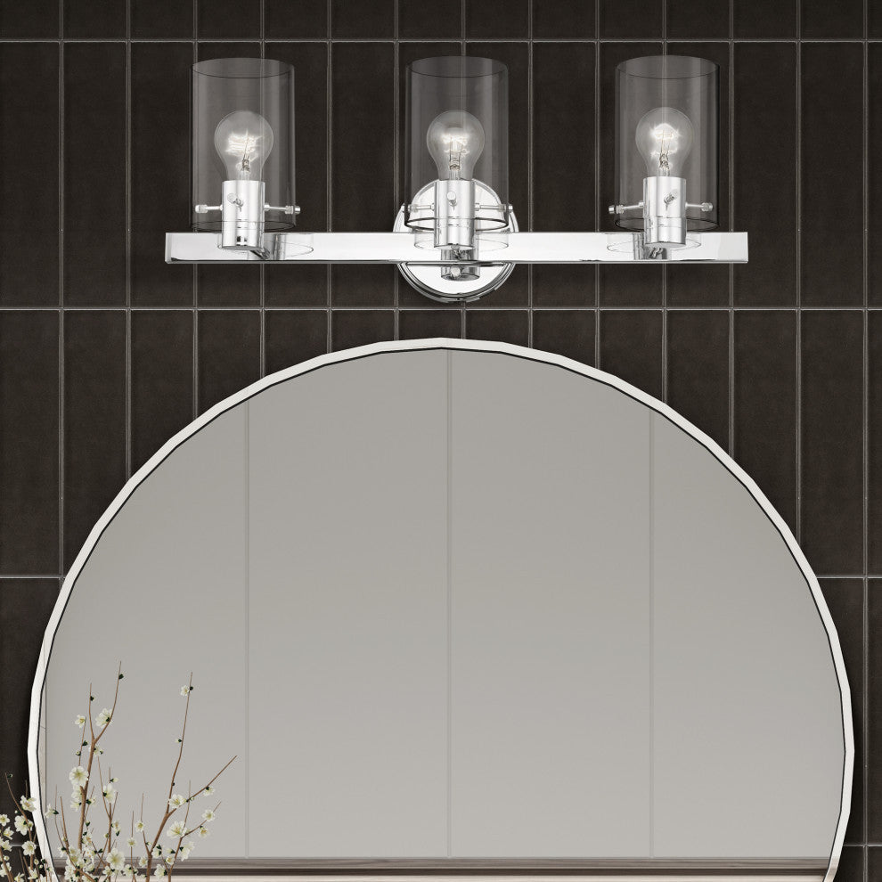 Munich 3 Light Polished Chrome Vanity Sconce