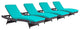 Convene Chaise Outdoor Patio, Set of 4