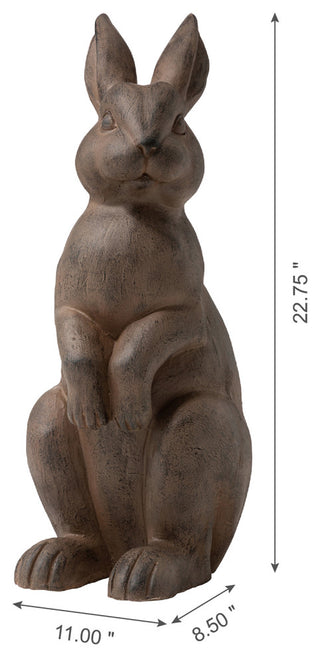 22.75"H MGO Standing Rabbit Statue