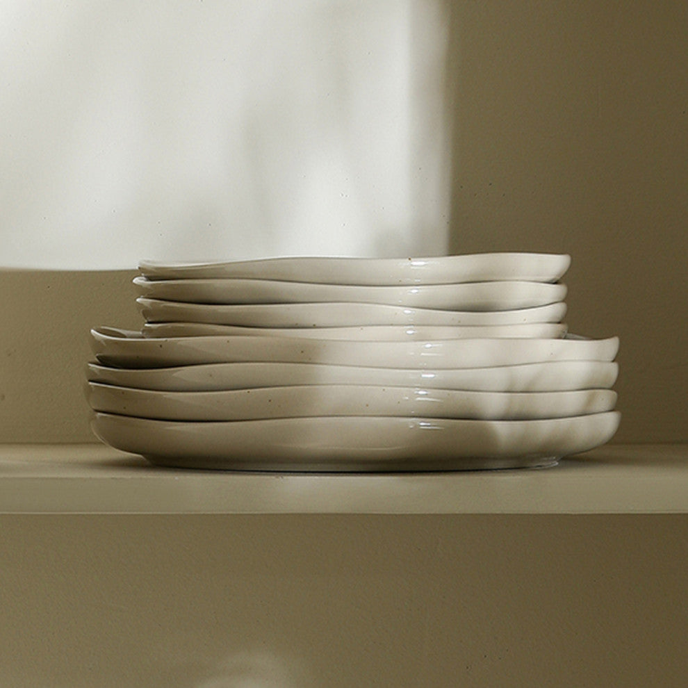 Stone Lain Mirella Stoneware Salad Plate Set of 4, Beige