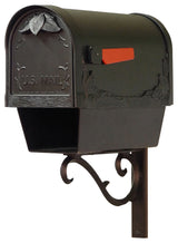 Floral Mailbox With Newspaper Tube & Sorrento Front Mailbox Mounting Bracket