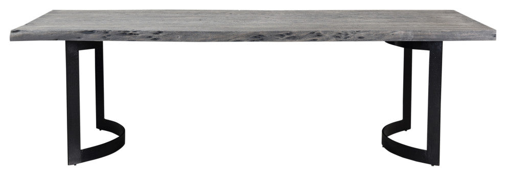 First of A Kind Bent Dining Table Small Weathered Gray