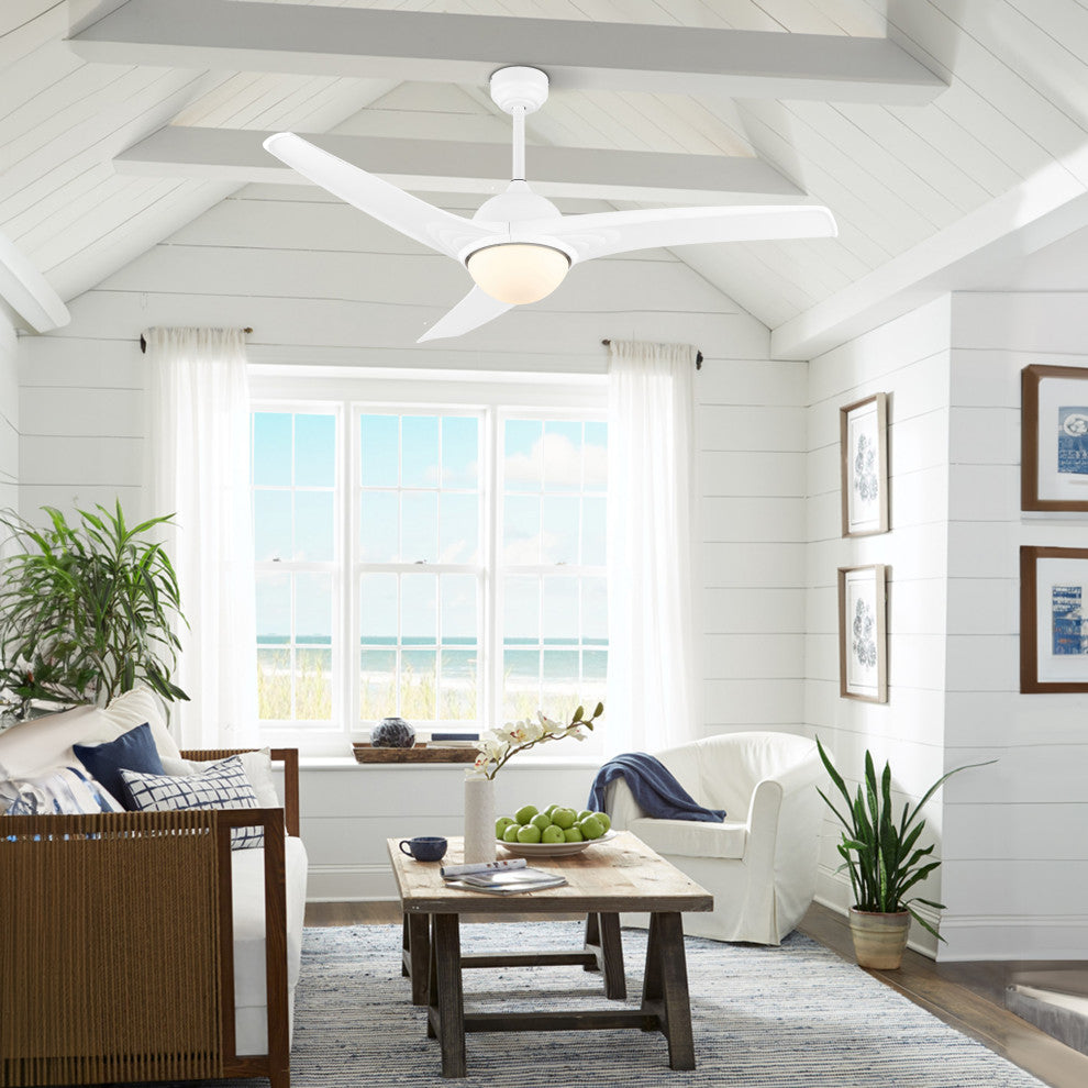 Sully 52" App/Remote 6-Speed LED Ceiling Fan, White