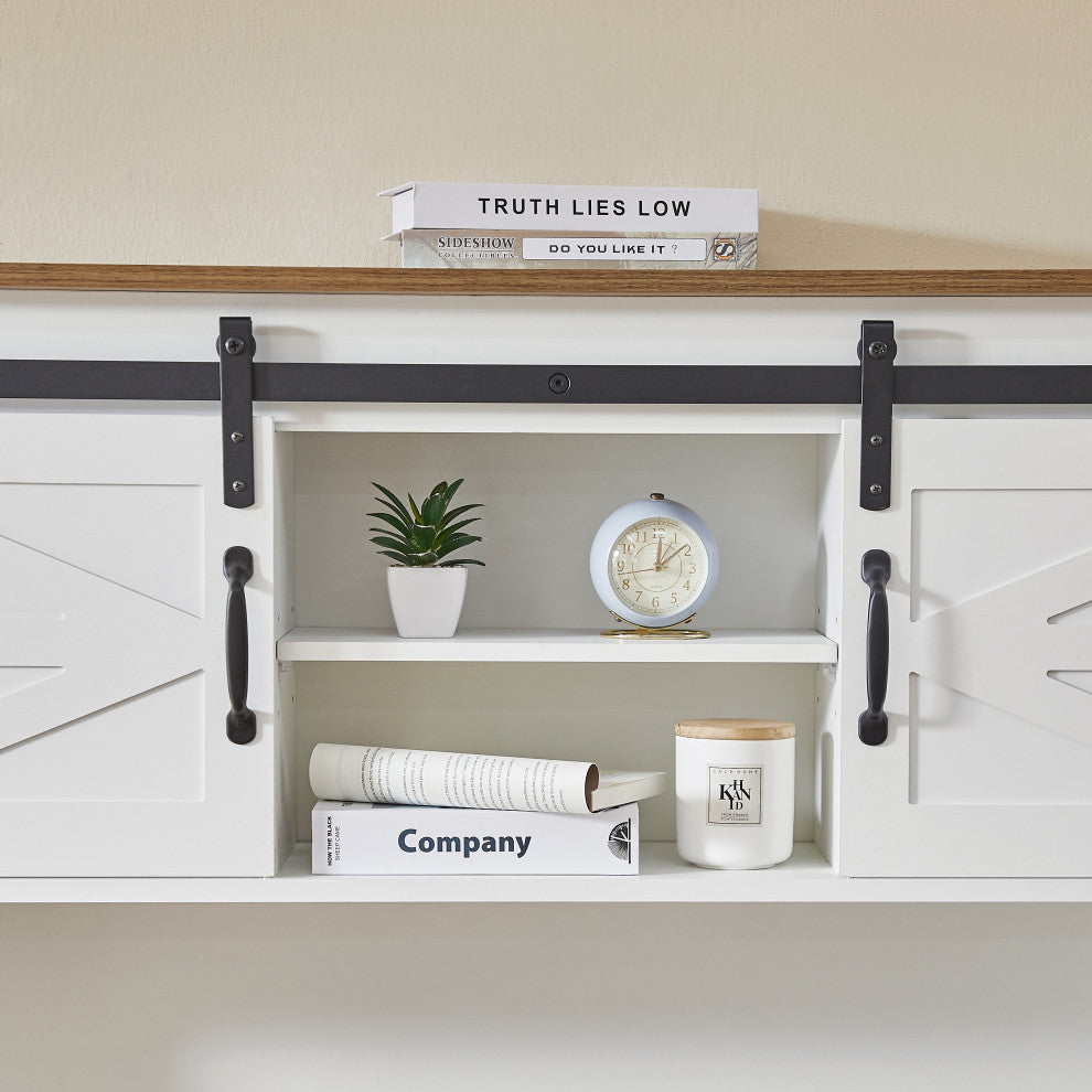 Gewnee 47" Farmhouse Executive Desk with Drawers