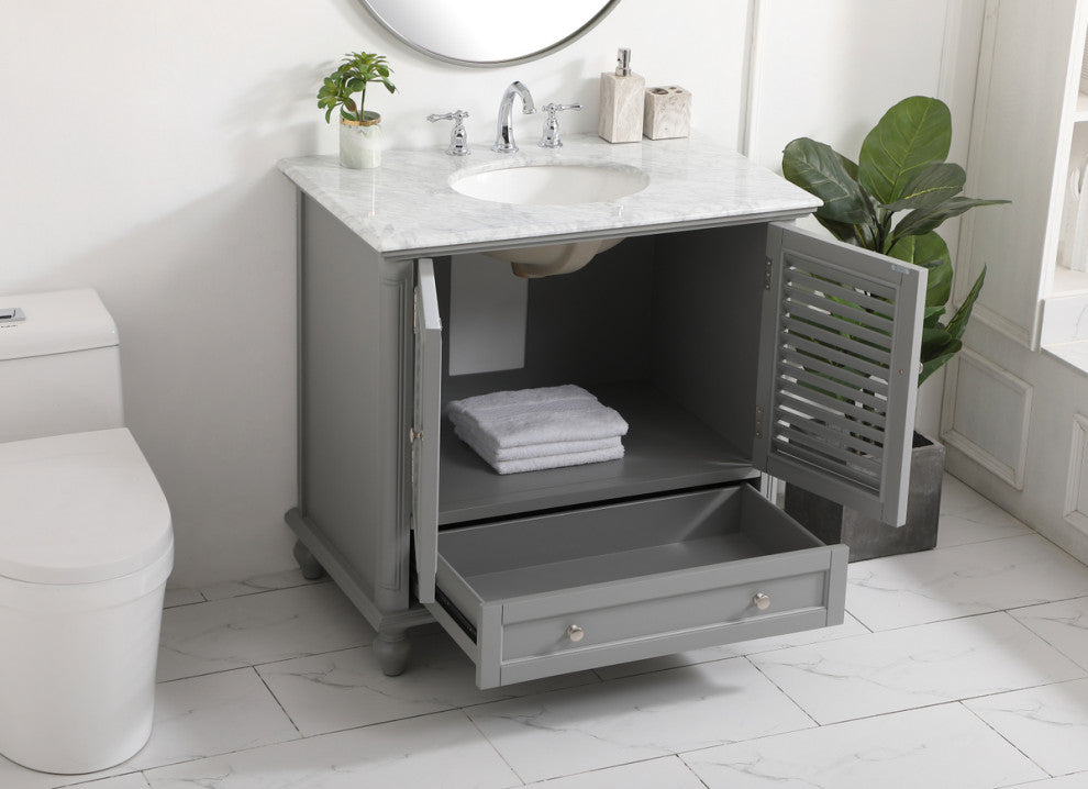 Home Living 36" Single Bathroom Vanity, Gray
