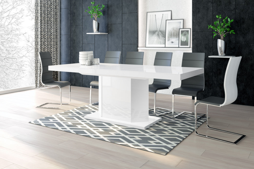 TAMIGO Storage Dining Table, White