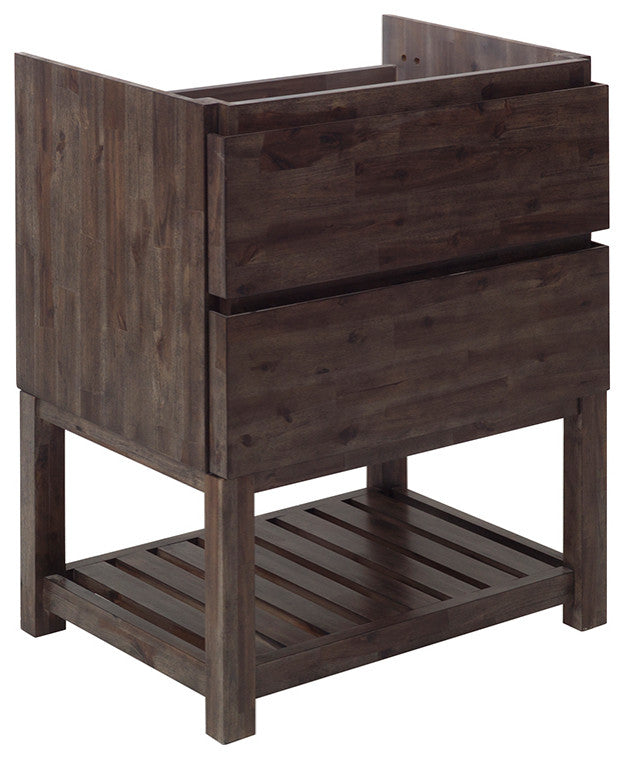 Formosa Floor Standing Open Bottom Modern Bathroom Cabinet, 29"