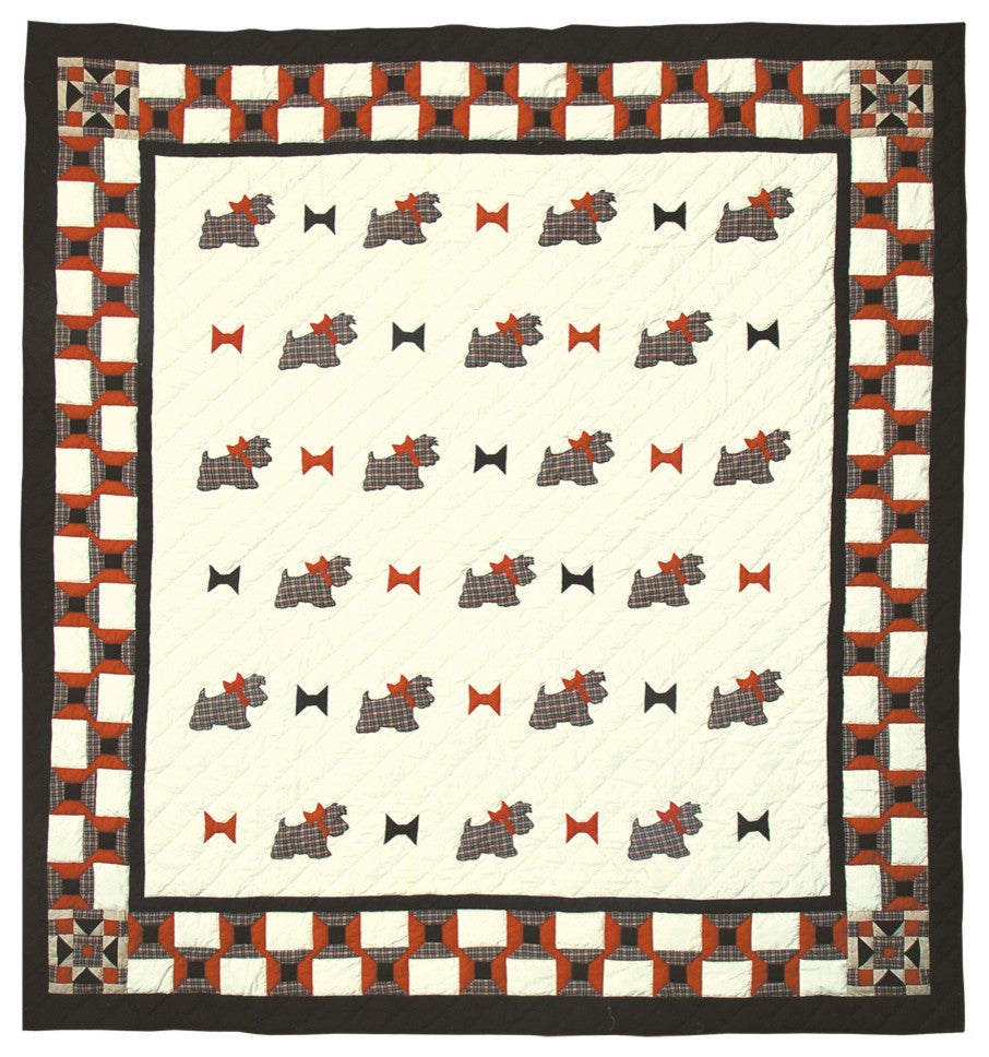 Scottie Quilt Twin 65"X85"