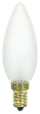 Sunlite 60 Watt Torpedo Tip Chandelier, European Base, Frost, 15 Pack