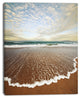Fantastic Waves and Clouds in Beach, Large Seashore Canvas Print, 12"x20"