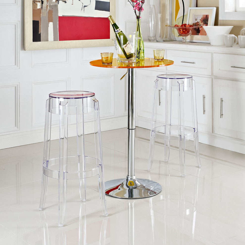 Casper Bar Stool Set of 2, Clear