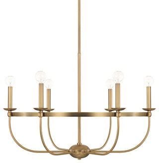 Capital Lighting 425161 Rylann 6 Light 30"W Ring Chandelier - Aged Brass