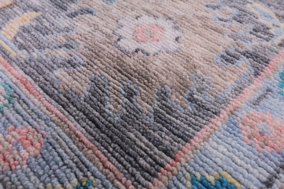 Hand Knotted Turkish Oushak Wool Rug 10' 2" X 13' 8" - Q14961