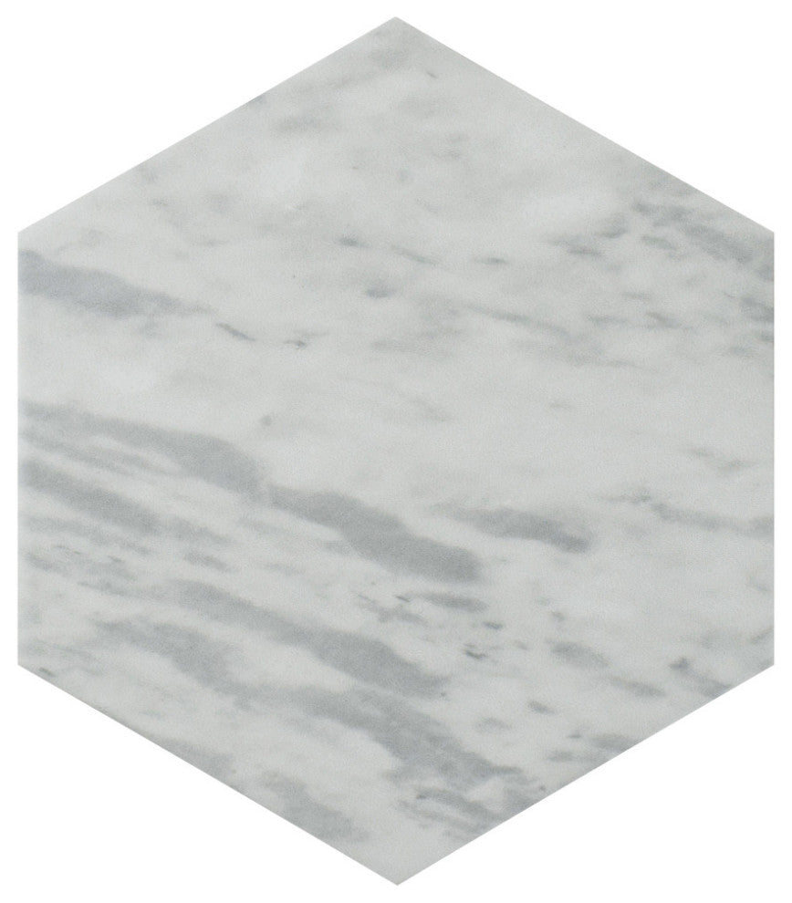 Classico Bardiglio Hex Light Porcelain Floor and Wall Tile
