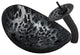 Tartaruga Oval Glass Vessel Sink Combo Set with Faucet and Drain, Matte Black