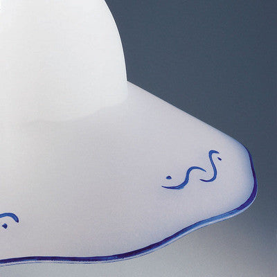 Country Line 1832 Pendant, Verdigris And Rust, Satin White and Blue