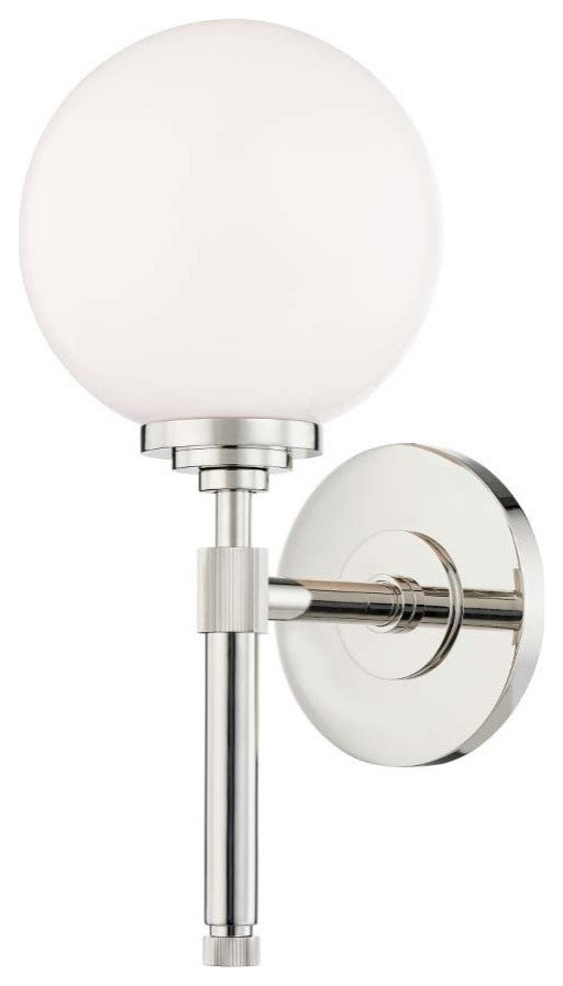 Bowery 1-Light Bath Bracket, Polished Nickel