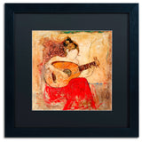 Joarez 'Vanessa' Framed Art, Black Frame, 16"x16", Black Matte