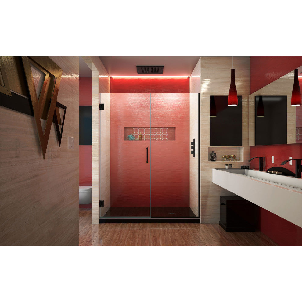 Dreamline Unidoor Min 57" To Max 57-1/2"x72" Hinged Shower Door