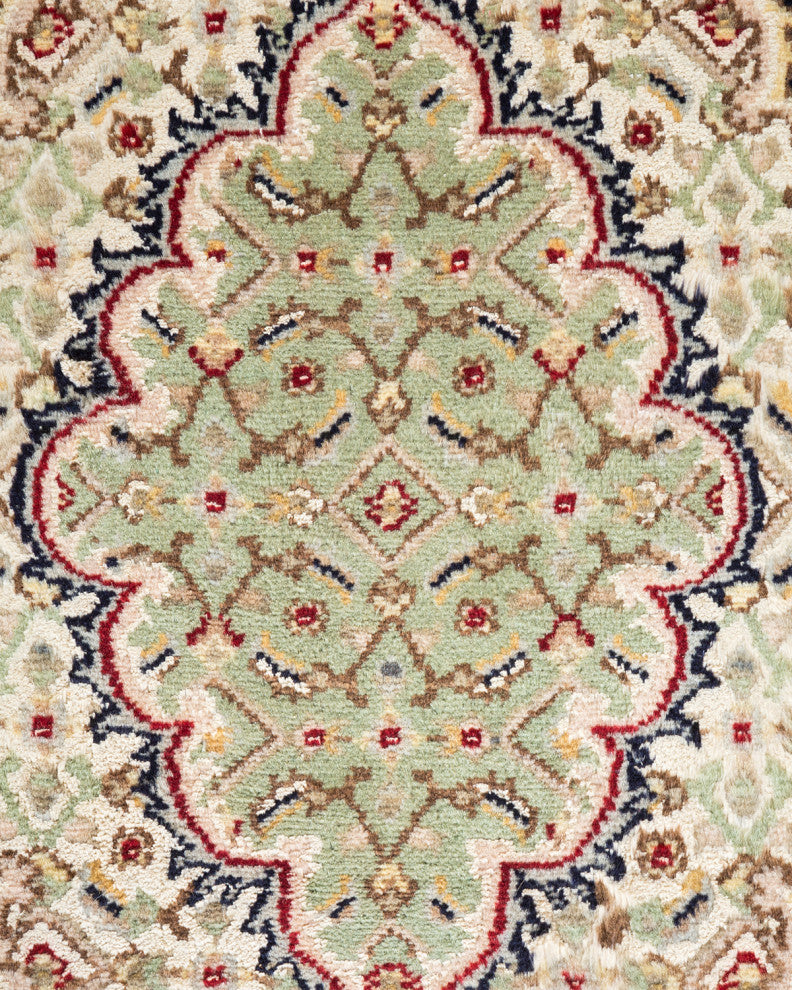 Mogul, One-of-a-Kind Hand-Knotted Area Rug Yellow, 2' 7 x 8' 2