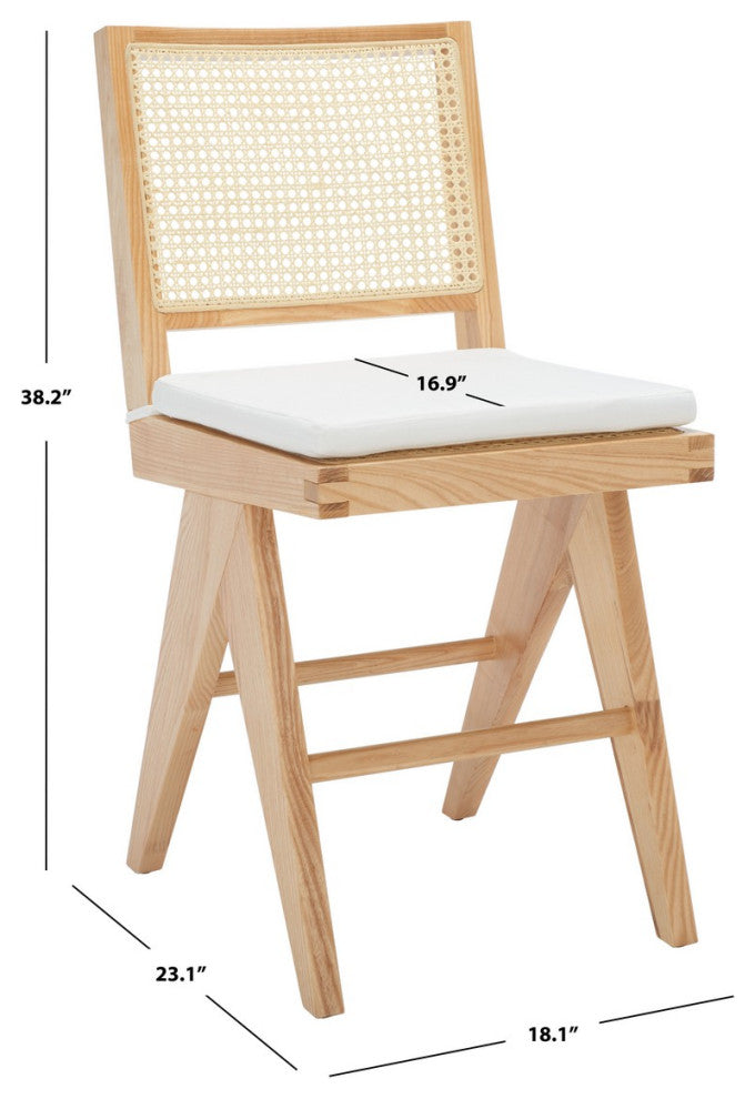 Safavieh Couture Colette Rattan Counter Stool, Natural