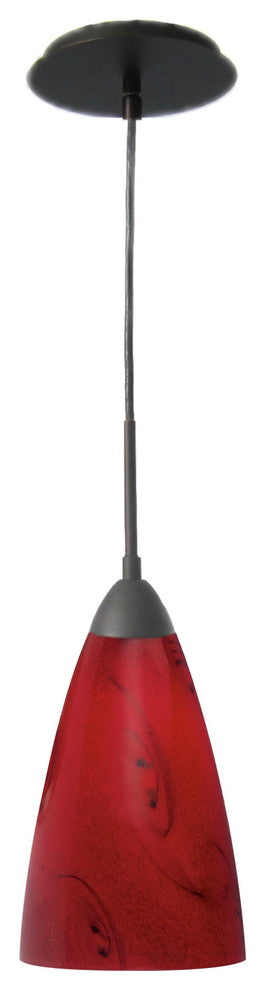Art Glass 1-Light Mini Pendant, Nova Glass