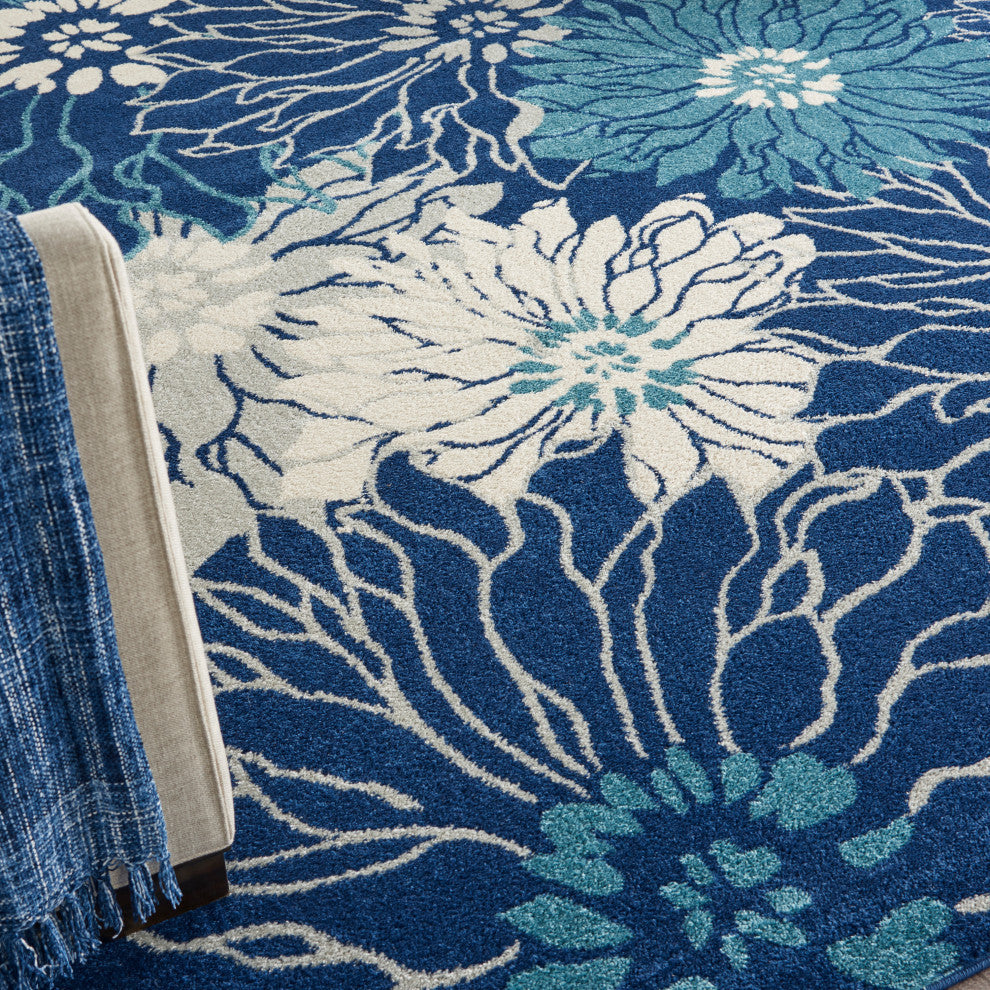 Nourison Passion 9' x 12' Navy/Ivory Contemporary Indoor Area Rug